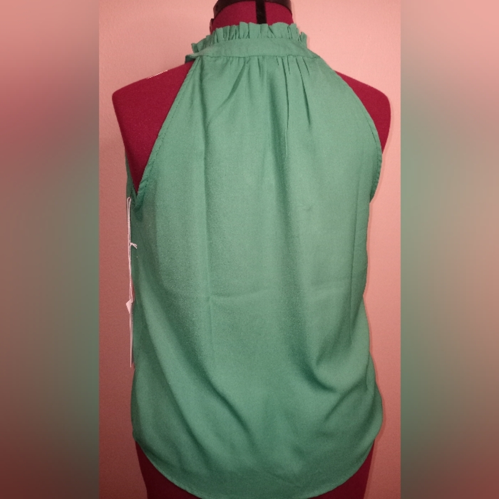 Truth NYC ruffle neck halter blouse size M